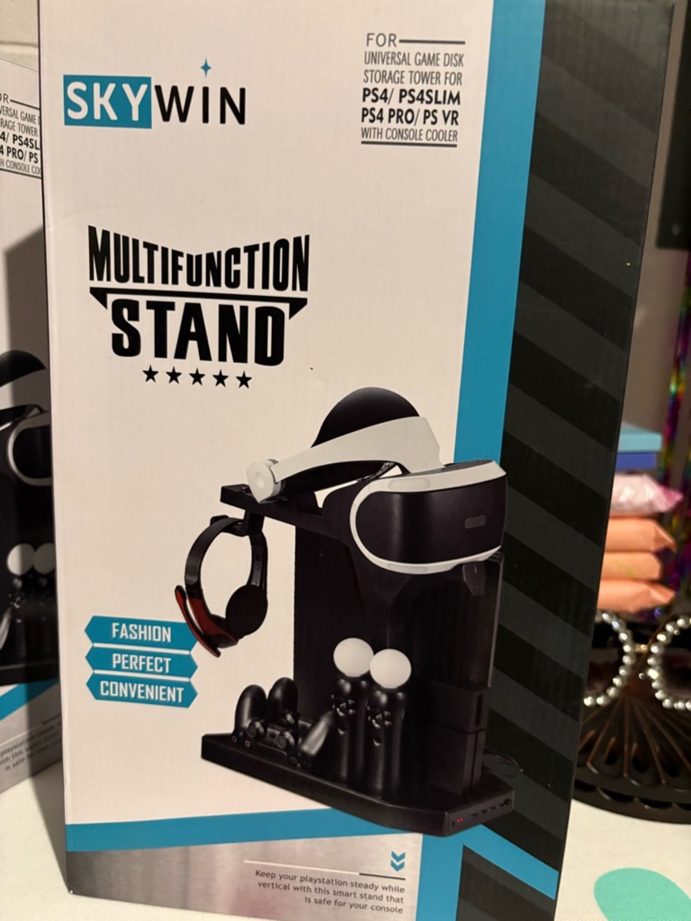 Black Multifunction Stand for PS4/PS4 Slim/PS4 Pro